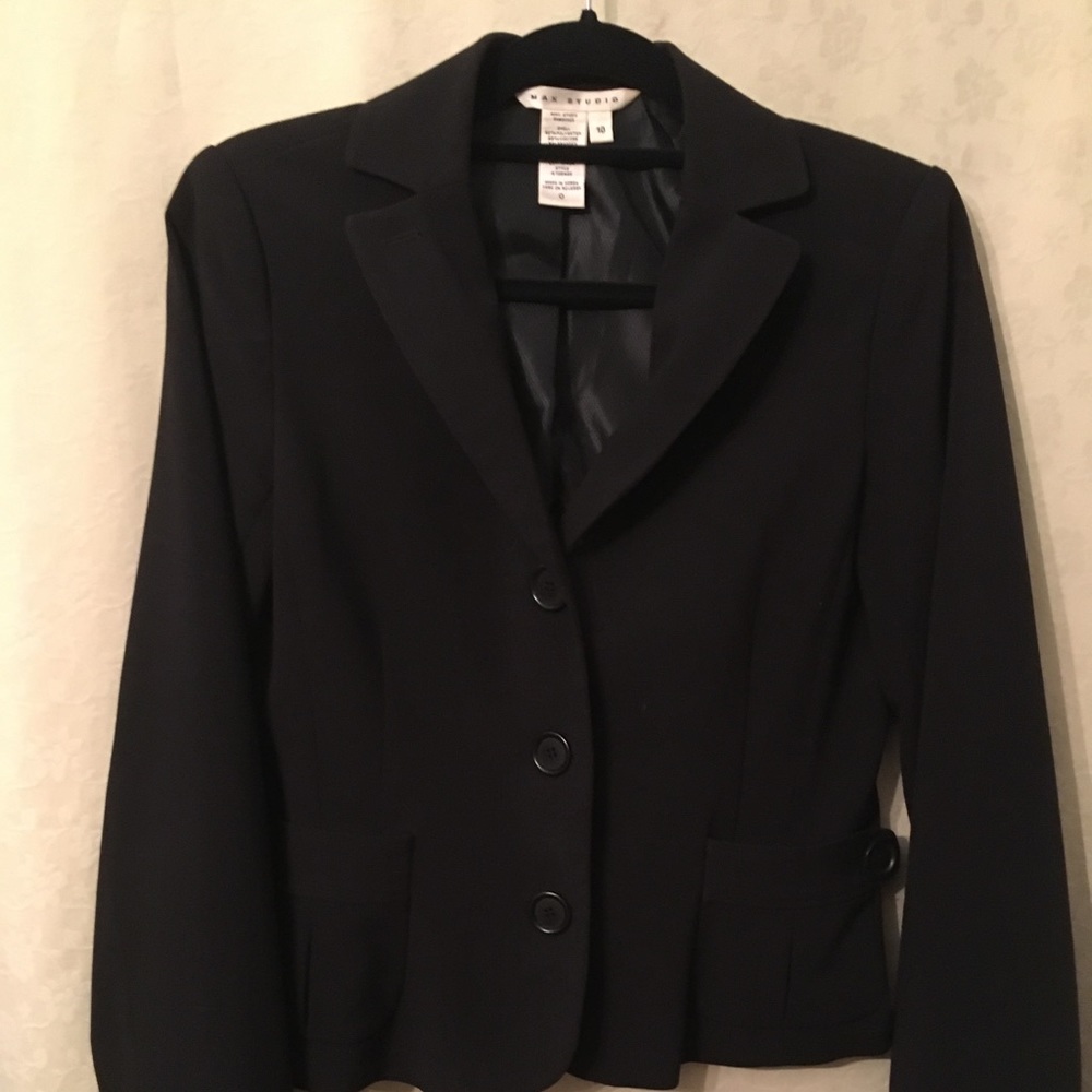 Max Studio Black Crop Blazer
